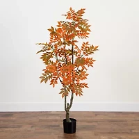 Nearly Natural 5' Green Sumac Indoor Artificial Tree