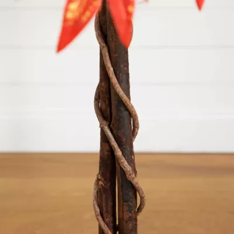 Nearly Natural 4' Orange Vibrant Maple Artificial Tree