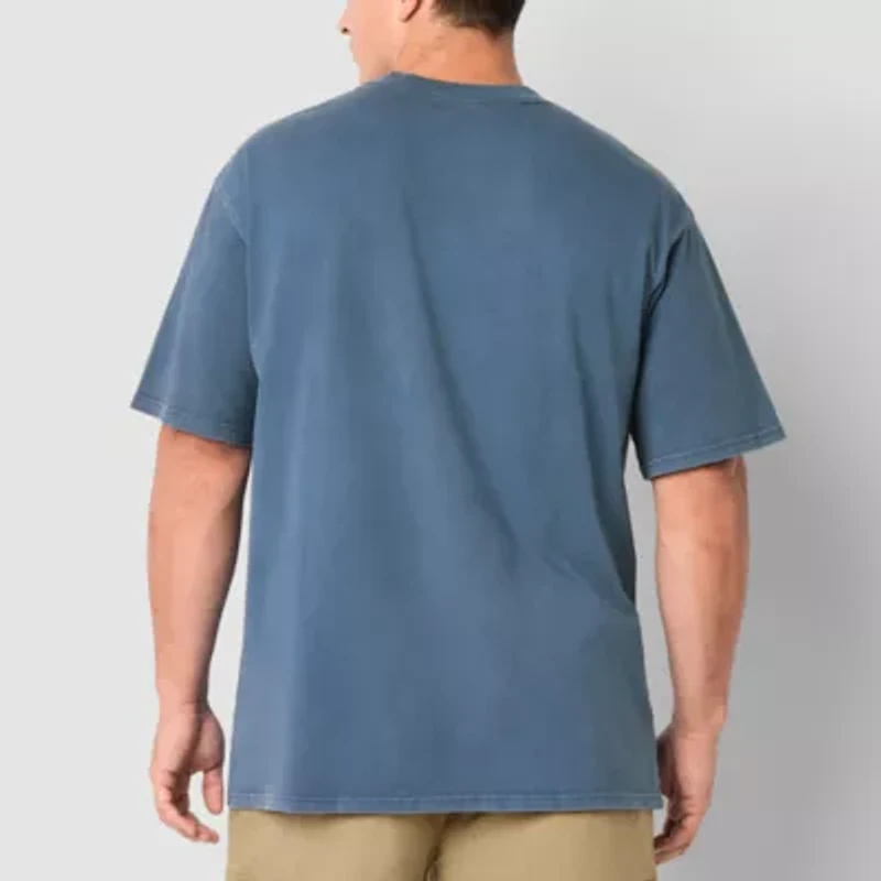 Arizona Mens Crew Neck Short Sleeve Classic Fit Big and Tall Graphic T-Shirt
