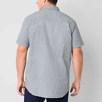 mutual weave Mens Short Sleeve Regular Fit Big and Tall Button-Down Shirt