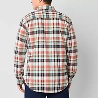 mutual weave Mens Long Sleeve Regular Fit Big and Tall Button-Down Shirt