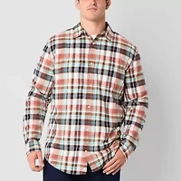 mutual weave Mens Long Sleeve Regular Fit Big and Tall Button-Down Shirt