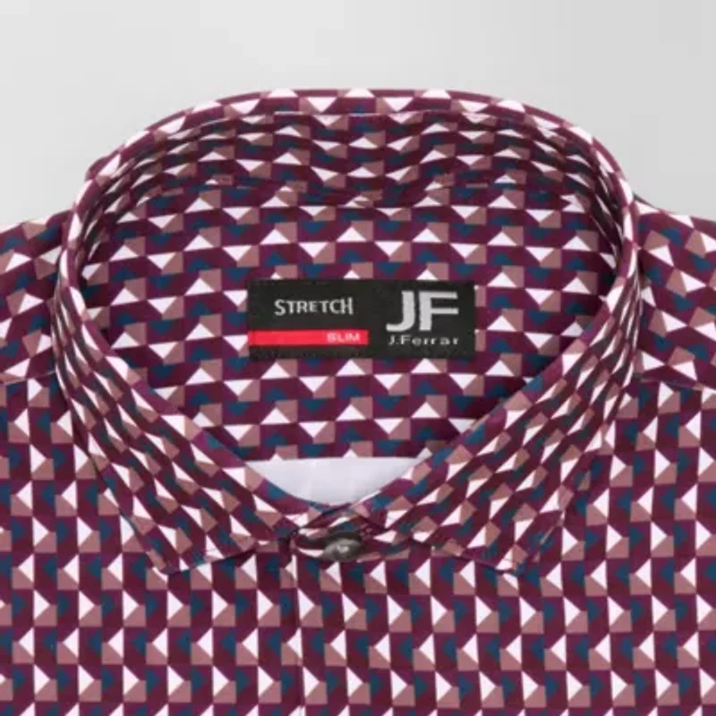J. Ferrar 360 Stretch Mens Slim Fit Wrinkle Free Long Sleeve Dress Shirt