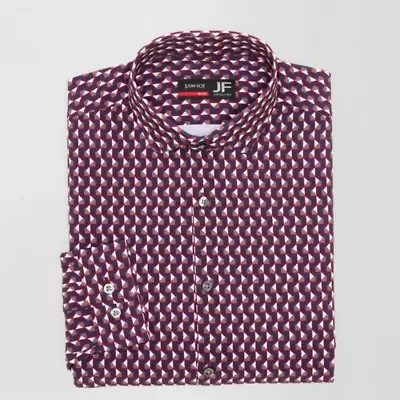 J. Ferrar 360 Stretch Mens Slim Fit Wrinkle Free Long Sleeve Dress Shirt