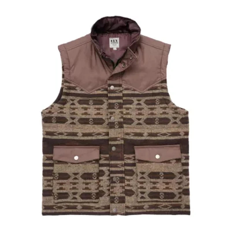Ely Cattleman Aztec Mens Lightweight Puffer Vest