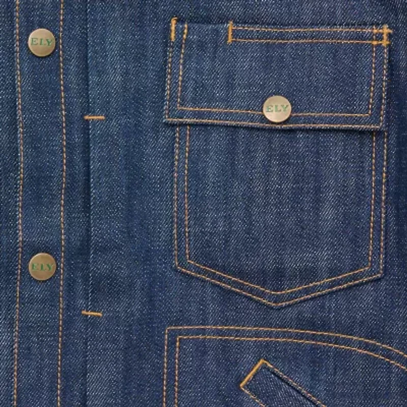 Ely Cattleman Vintage Mens Denim Lightweight Tall Work Jacket