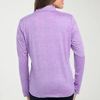 Antigua Dynamite Womens Long Sleeve Golf Mock Neck Top