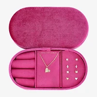 olivia and jackson Womens Cubic Zirconia Heart Round Marquise 5-pc. Jewelry Set with Travel Case