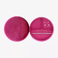 olivia and jackson Womens Cubic Zirconia Pure Silver Over Brass Round 3-pc. Jewelry Set with Travel Case