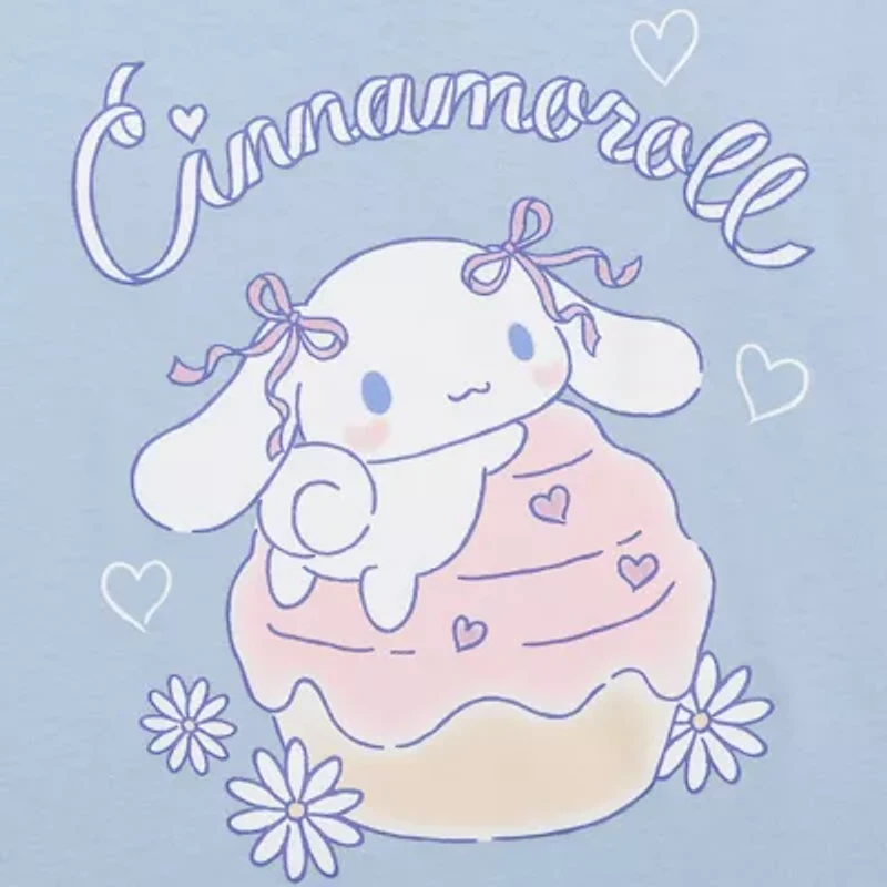 Little & Big Kid Girls Crew Neck Short Sleeve Regular Fit Cinnamoroll Graphic T-Shirt