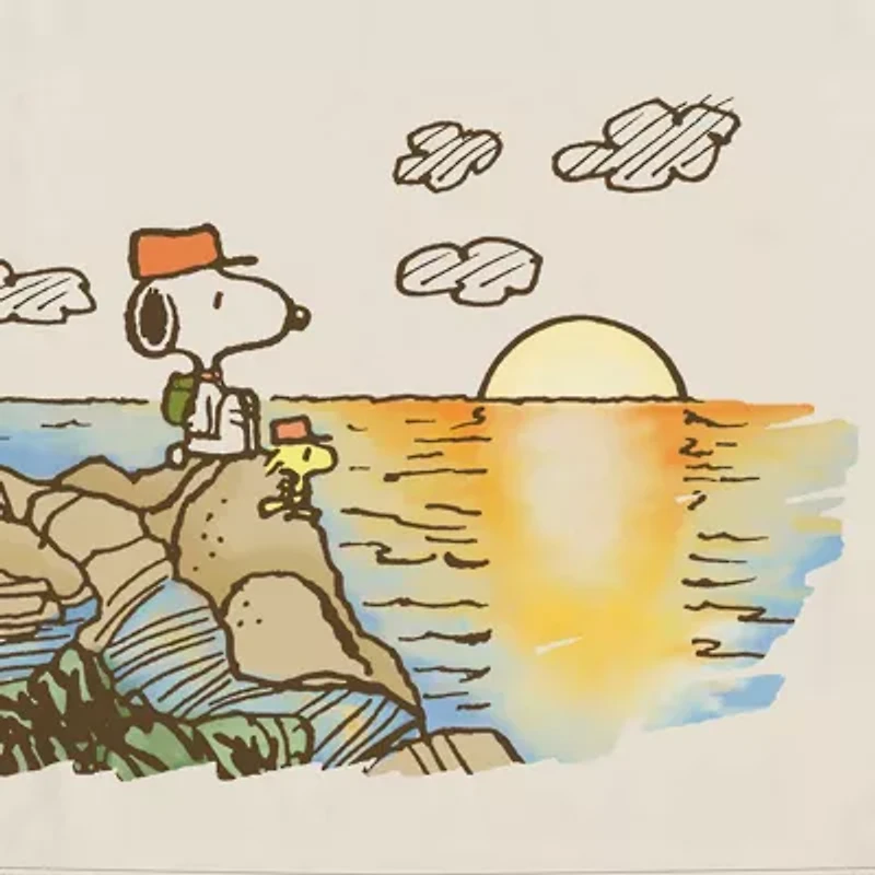 Mens Crew Neck Short Sleeve Regular Fit Peanuts Graphic T-Shirt