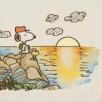 Mens Crew Neck Short Sleeve Regular Fit Peanuts Graphic T-Shirt