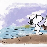 Mens Crew Neck Short Sleeve Regular Fit Peanuts Graphic T-Shirt