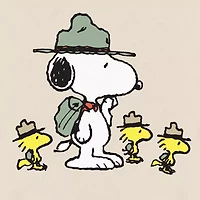 Mens Crew Neck Short Sleeve Regular Fit Peanuts Graphic T-Shirt