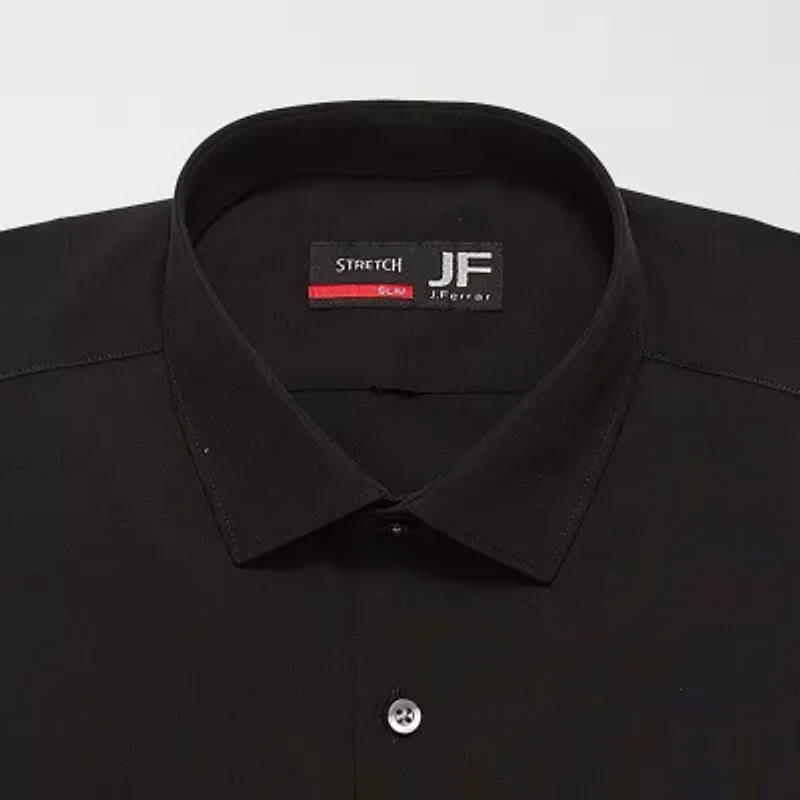 J. Ferrar 360 Stretch Performance Mens Regular Fit Fabric Long Sleeve Dress Shirt