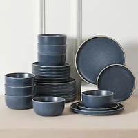 EARTH & CLAY Amber 24-pc. Stoneware Dinnerware Set
