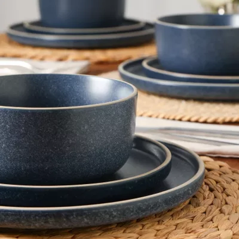 EARTH & CLAY Amber 24-pc. Stoneware Dinnerware Set