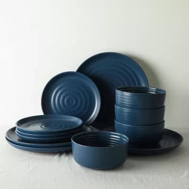 EARTH & CLAY Ion 4-pc. Stoneware Dinnerware Set