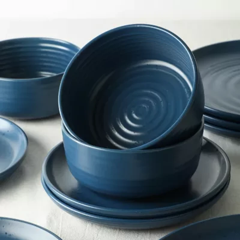 EARTH & CLAY Ion 4-pc. Stoneware Dinnerware Set