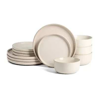 EARTH & CLAY Amber 12-pc. Stoneware Dinnerware Set