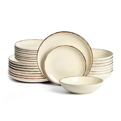 EARTH & CLAY Heath 4-pc. Stoneware Dinnerware Set
