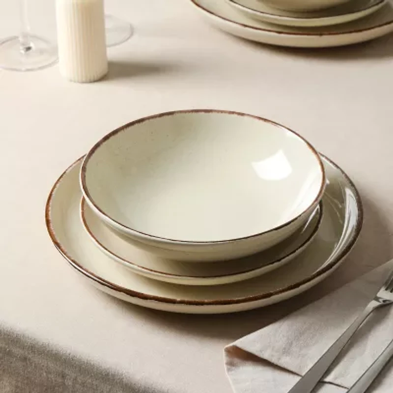 EARTH & CLAY Heath 4-pc. Stoneware Dinnerware Set