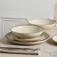 EARTH & CLAY Heath 4-pc. Stoneware Dinnerware Set