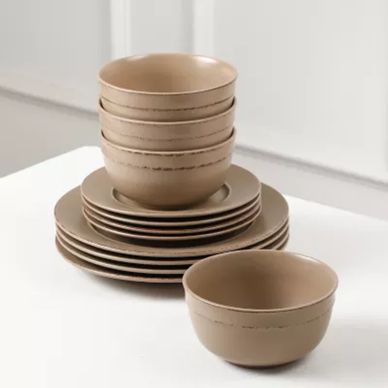 EARTH & CLAY Hazel 8-pc. Stoneware Dinnerware Set