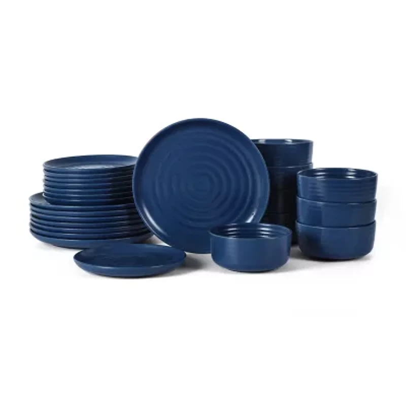 EARTH & CLAY Ion 24-pc. Stoneware Dinnerware Set