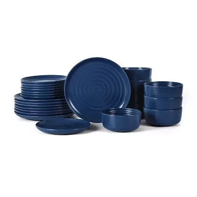 EARTH & CLAY Ion 24-pc. Stoneware Dinnerware Set