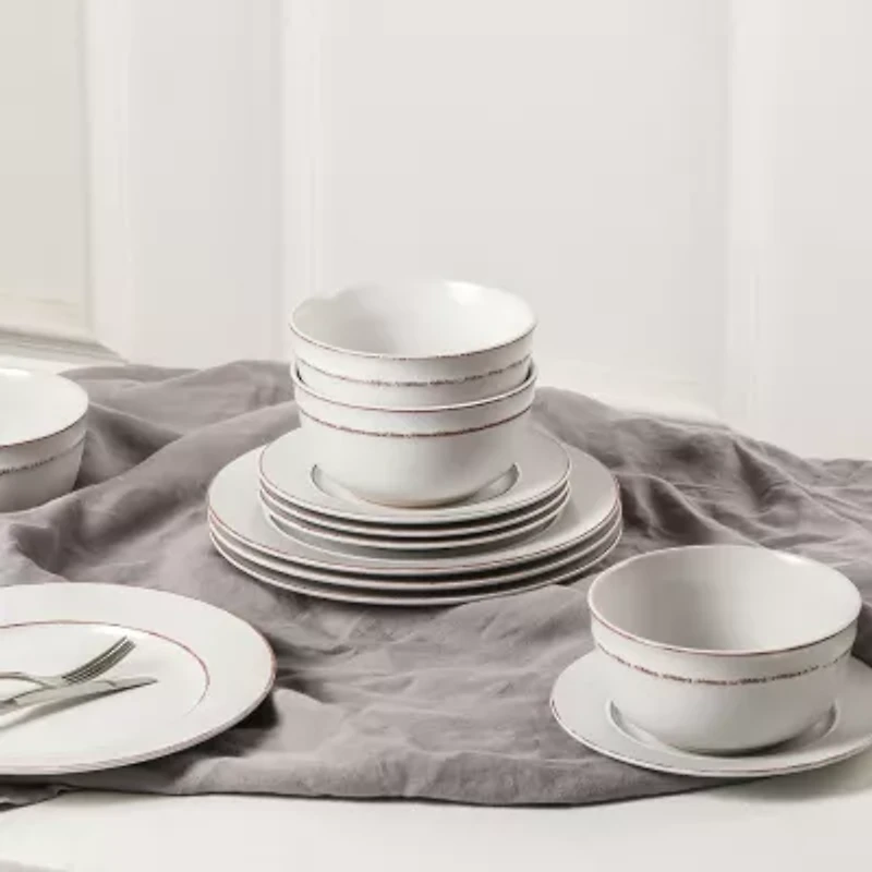 EARTH & CLAY Hazel 4-pc. Stoneware Dinnerware Set