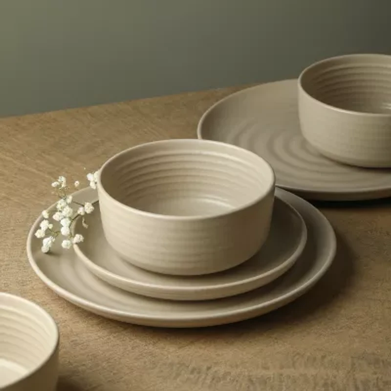 EARTH & CLAY Ion 8-pc. Stoneware Dinnerware Set