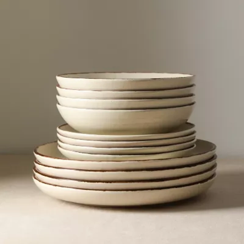 EARTH & CLAY Heath 12-pc. Stoneware Dinnerware Set