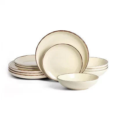 EARTH & CLAY Heath 12-pc. Stoneware Dinnerware Set