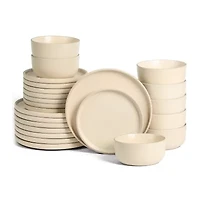 EARTH & CLAY Amber 8-pc. Stoneware Dinnerware Set