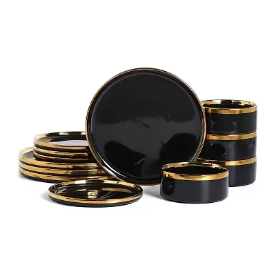 Christian Siriano New York Solene 12-pc. Stoneware Dinnerware Set