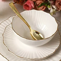 Christian Siriano New York Zinnia 24-pc. Porcelain Dinnerware Set