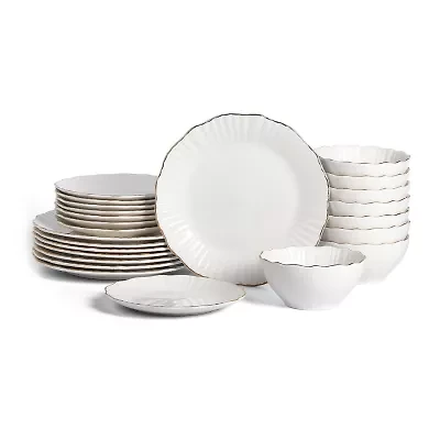 Christian Siriano New York Zinnia 24-pc. Porcelain Dinnerware Set