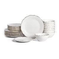 Christian Siriano New York Zinnia 24-pc. Porcelain Dinnerware Set