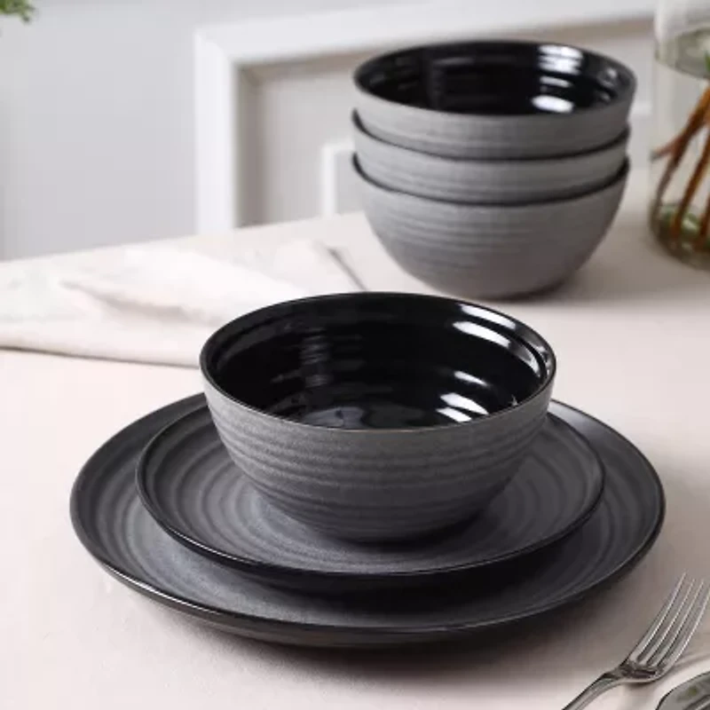 Stone + Lain Dua -pc. Stoneware Dinnerware Set