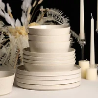 Stone + Lain Claire -pc. Stoneware Dinnerware Set