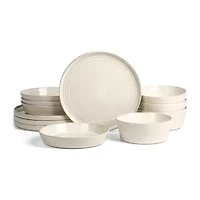 Stone + Lain Claire -pc. Stoneware Dinnerware Set