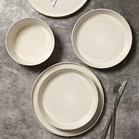 Stone + Lain Claire -pc. Stoneware Dinnerware Set