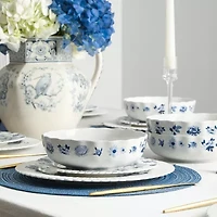 Stone + Lain Fiore 4-pc. Bone China Pasta Bowl