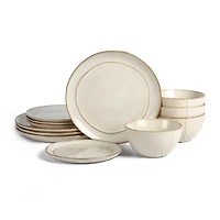 Stone + Lain Infinity 4-pc. Stoneware Dinnerware Set