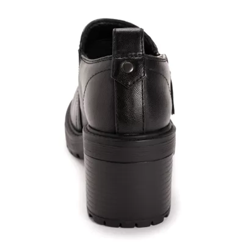 Muk Luks Womens Lainey Shootie Stacked Heel Booties