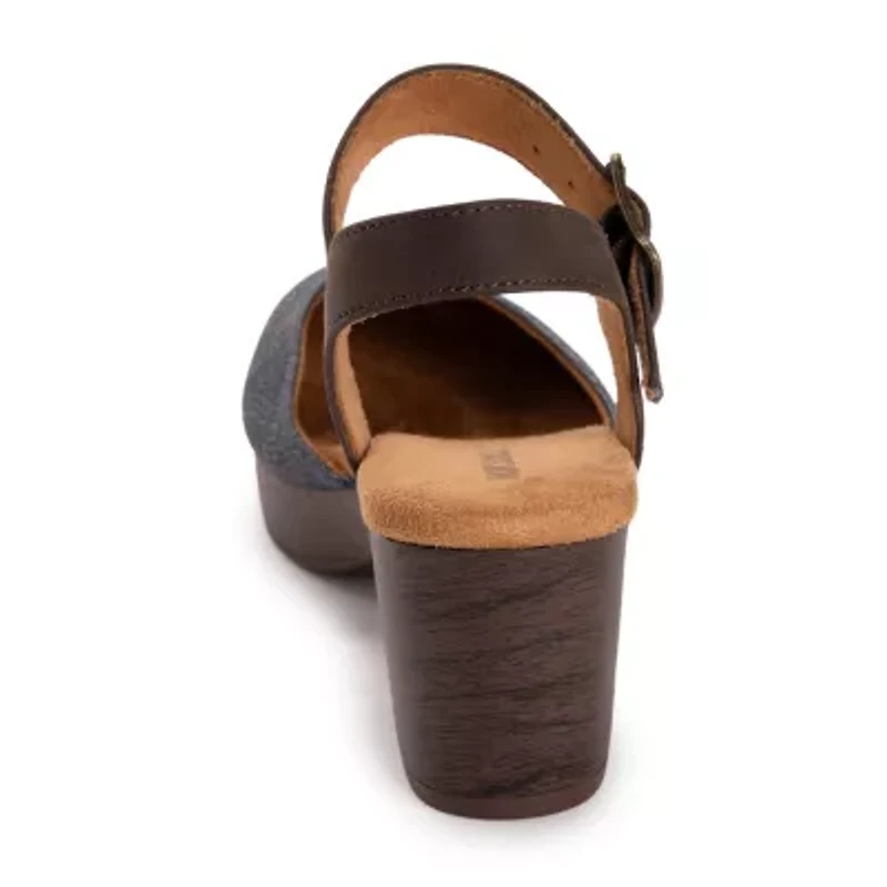 Muk Luks Merritt Strap Shoe Womens Round Closed Toe Cone Heel Pumps