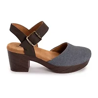 Muk Luks Merritt Strap Shoe Womens Round Closed Toe Cone Heel Pumps