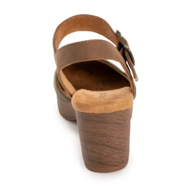 Muk Luks Merritt Strap Shoe Womens Round Closed Toe Cone Heel Pumps