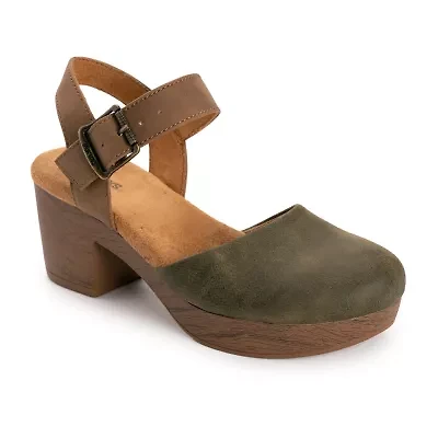 Muk Luks Merritt Strap Shoe Womens Round Closed Toe Cone Heel Pumps